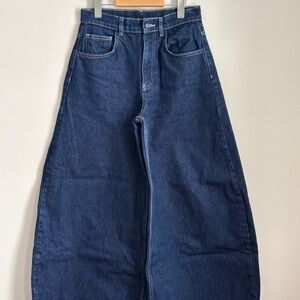 Classic Blue Denim Balloon extreme Wide-Leg Jeans